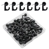 50 pieces per box of black and white transparent hooks, thumbtacks, creative office stationery, cork board, thumbtacks, key hooks Specification image